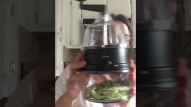 'Trying my new cuisinart food spiralizer'