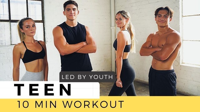 '10 min Total Body Teen Workout for Teenagers & Kids | No Equipment'