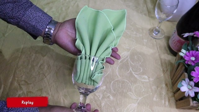 'Twin Leaf Napkin Folding | Food and Beverage Services NCII | TESDA | Home Economics | K- 12'