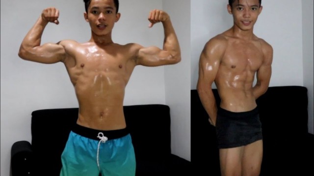 'Teen Boy Leg workout with insane Shredded Muscles'