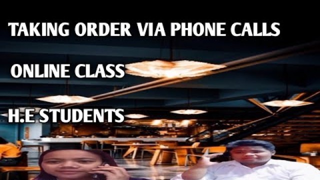 'FOOD AND BEVERAGE SERVICES TAKING ORDER VIA PHONE CALLS /HRM STUDENTS / ONLINE CLASS | JAYVEE\'S VLOG'