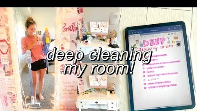 'deep cleaning + organizing my room! *satisfying* || clean with me!'