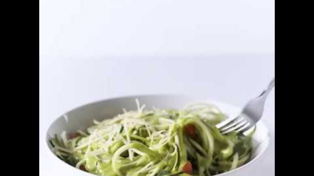 'Zoodles with Creamy Avocado Cilantro Sauce'