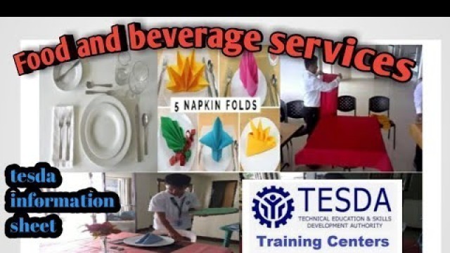 'Food and beverage services | Tesda assessment'