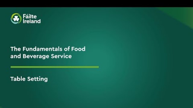 'Table Setting | Fundamentals of Food & Beverage Service'