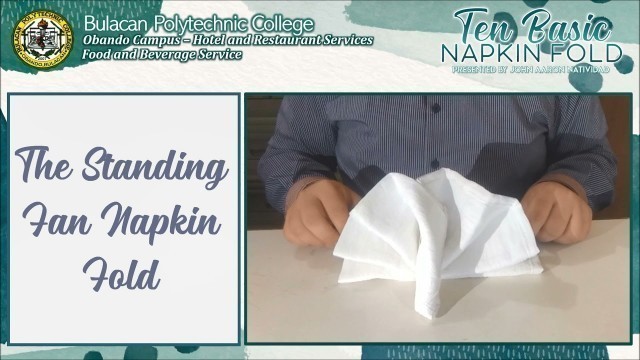 'Food and Beverage Services - Ten Basic Napkin Folds'