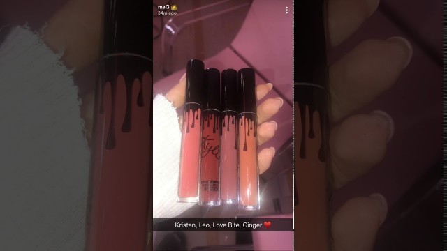 'Kylie Jenner Kristen, Leo, Love Bite Lipstick on Snapchat'