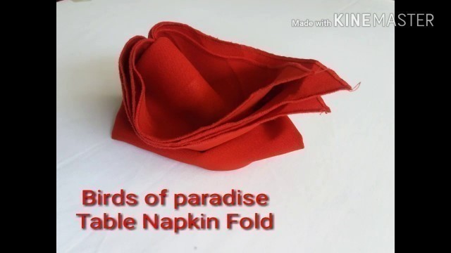 'Birds of Paradise Table Napkin Fold (Food and Beverage Services)'