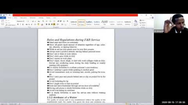 'Food and Beverage Services-II Part 7'