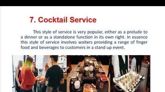 'Food and Beverage Service Style 7'