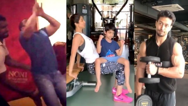 'Shilpa Shetty UNBELIEVABLE Workout, Salman, Tiger, Disha, Varun\'s Backflip | Workout Video'