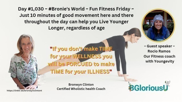 'Day #1,030 #borniesworld ~ Fun Fitness Friday with Rocio Ramos'