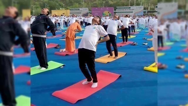 'Moments from International Day of Yoga at the Statue of Unity, Kevadia'