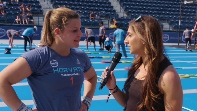 '2018 Dubai CrossFit Championship - Day 3 Event 4 Interview Laura Horvath'