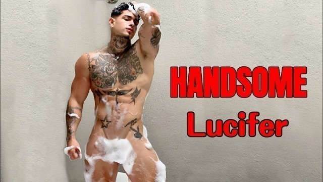 'Beautiful Male Muscular Tattooed Fitness Model & Mens Physique Bodybuilder Lucifer | Aesthetics'