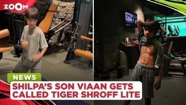 'Shilpa Shetty\'s son Viaan Kundra\'s intense workout impresses fans who call him Tiger Shroff lite'