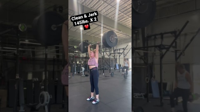 'Clean & Jerk 145lbs.x 2 #shorts #love #fun #fitness #workout #crossfit #girl #jerk #colorado #lift #'