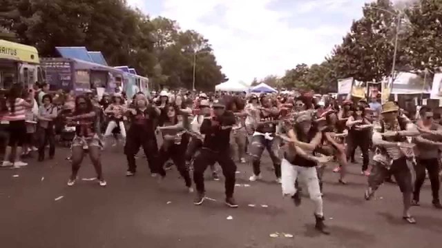 'U JAM Fitness Flash Mob M-Town dance (Dhoom) at Milpitas International BBQ Festival 2015'