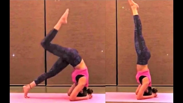 'Shilpa Shetty Handstand Yoga Video'