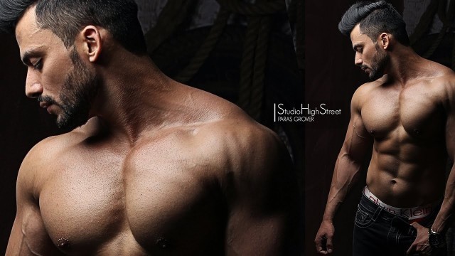 'best studio fitness shoot in Delhi NCR | paras grover | male model posing'