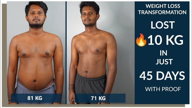 '10 Kg Weight Loss Transformation in just 45 Days | MB Biozyme Performance Whey | MFT Transformation'