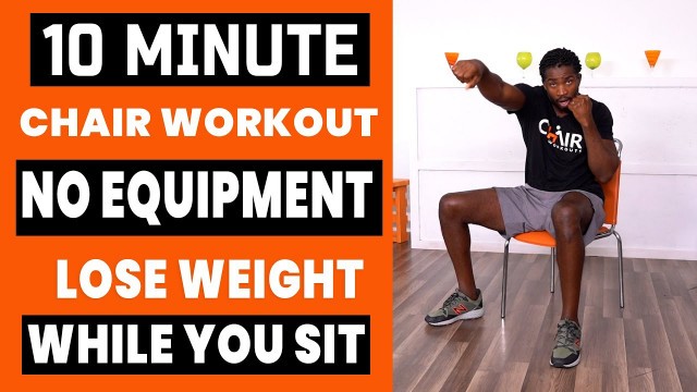 '10 Minute Chair Workout For Weight Loss | NO EQUIPMENT'