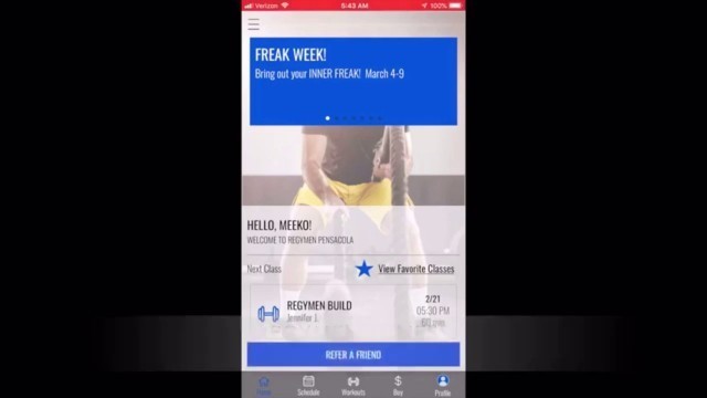 'REGYMEN Fitness App Tutorial'