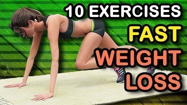 '10 Fast Weight Loss Exercises At Home'