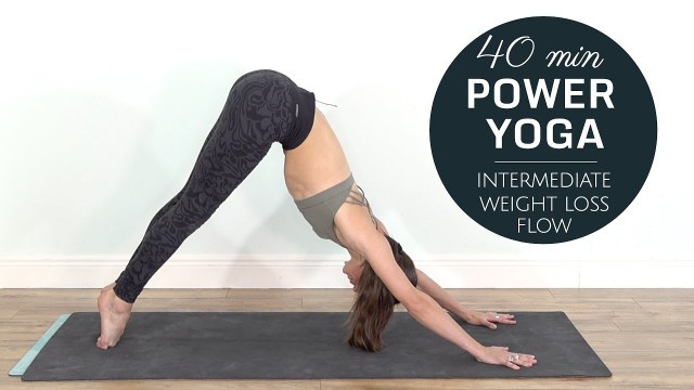 'Power Yoga Workout - Weight Loss Flow [ Intermediate / 40 Min ] - 30 Days of Yoga'