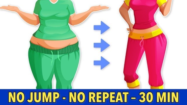 'NO JUMP, ALL STANDING, NO REPEAT: 30 MIN WEIGHT LOSS'