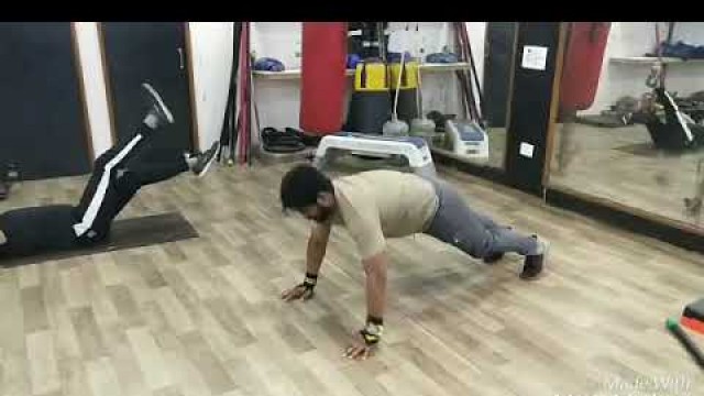 'Different type pushup Shah Rukh Sir from Platinum gym'