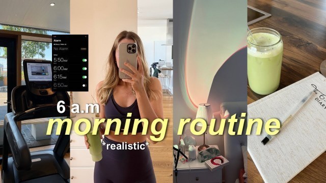 '6AM *PRODUCTIVE* & *REALISTIC* summer morning routine (as a college student) | vlog style'