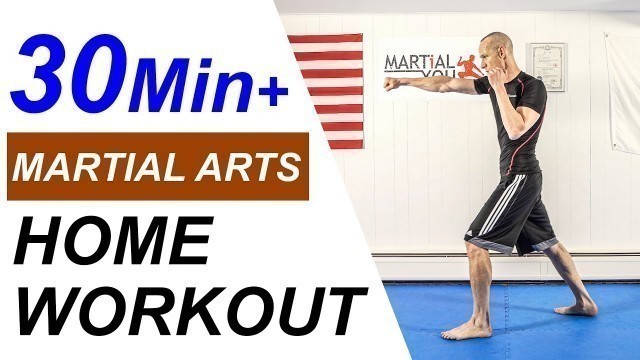 '30 Minute + Martial Arts Fitness Home Workout with Taekwondo Kicks ( No Equipment )'