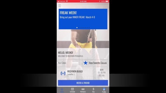 'REGYMEN FITNESS Pensacola App Tutorial'