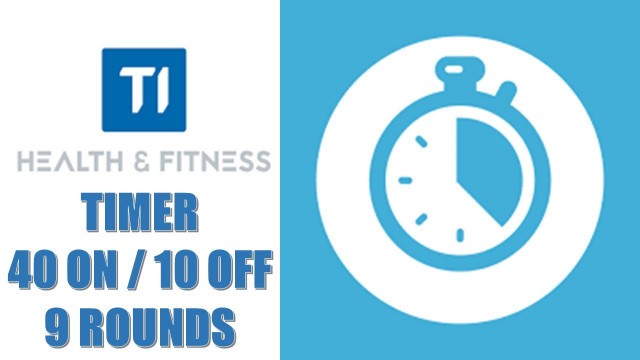 '40 On/10 Off x 9 Rounds Timer From TI Health and Fitness'