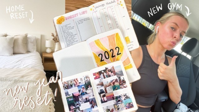 '2022 RESET! | New Years resolutions, bullet journal spread, back to gym & home reset! 