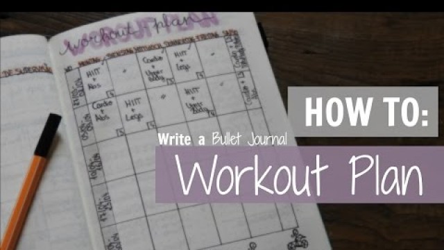 'Workout Plan erstellen - mein Bullet Journal Workout Plan | marahonig'