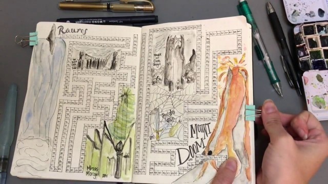 'Bullet Journal Walking to Mordor update: Rauros to Mordor'