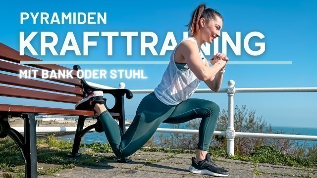 'Krafttraining | Outdoor Training | Übungen an der Bank  Pyramiden Training | Workout'