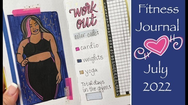 'Bullet Journal | Fitness Journal for July 2022 | How to create a journal for weight loss'