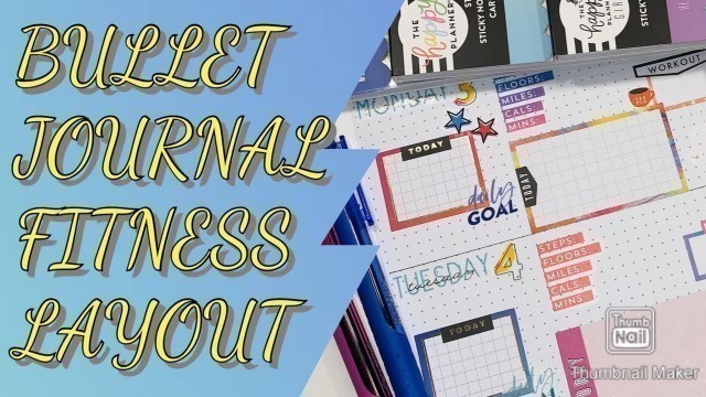 'BULLET JOURNAL WITH ME | FITNESS LAYOUT | PLAN WITH ME'