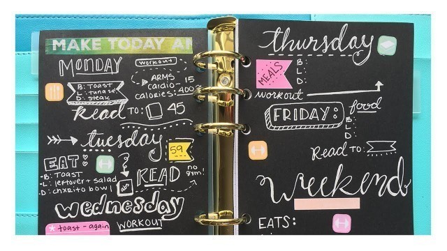 'Bullet Journal #1 in my Personal Planner | Meal/Workout Plans'