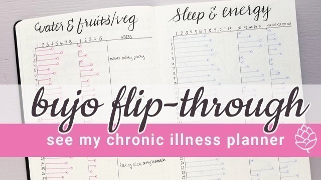 'Flip Through my Chronic Illness & Wellness Bullet Journal Planner'