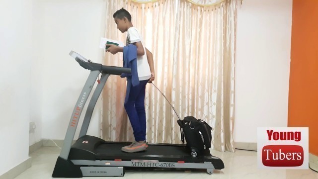 'Running on treadmill with bag - Funny video'