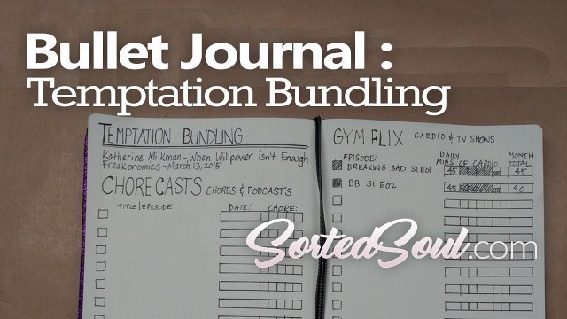 'Bullet Journal Tracker : Gym, Chores  Temptation Bundling'