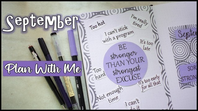 'Fitness Bullet Journal Setup | September 2020 Plan With Me'