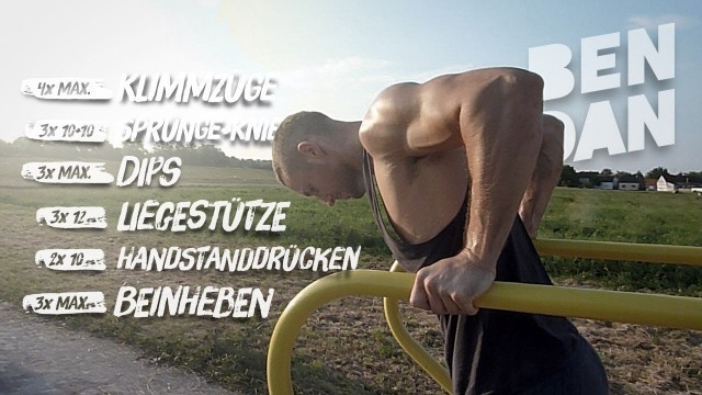 'BODYWEIGHT Muskelaufbau Trainingsplan (z. B. für Urlaub, Outdoor Training,..)'