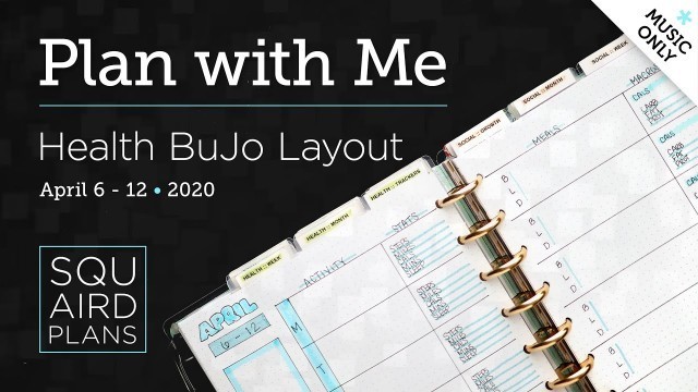 'Plan with Me :: Health & Fitness Bullet Journal Layout #2 :: Squaird Plans :: Classic Happy Planner'