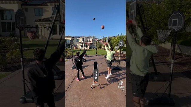 'faze rug shooting hoops with Noah challenge'