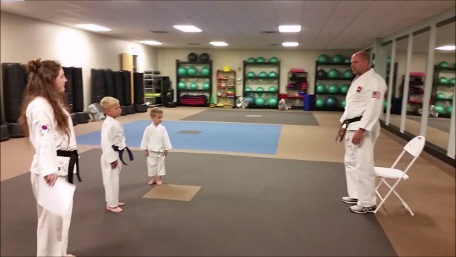 'Blue Wave Pre School Karate Kubs - One Step Sparring Exam'